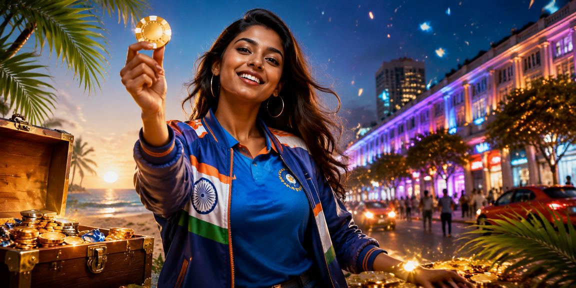 Player in Delhi using a tablet to spin slots with IPL cricket theme